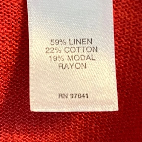 J. Jill Linen Modal Open Front Lightweight Cardigan Coral size 1X - Picture 5 of 5
